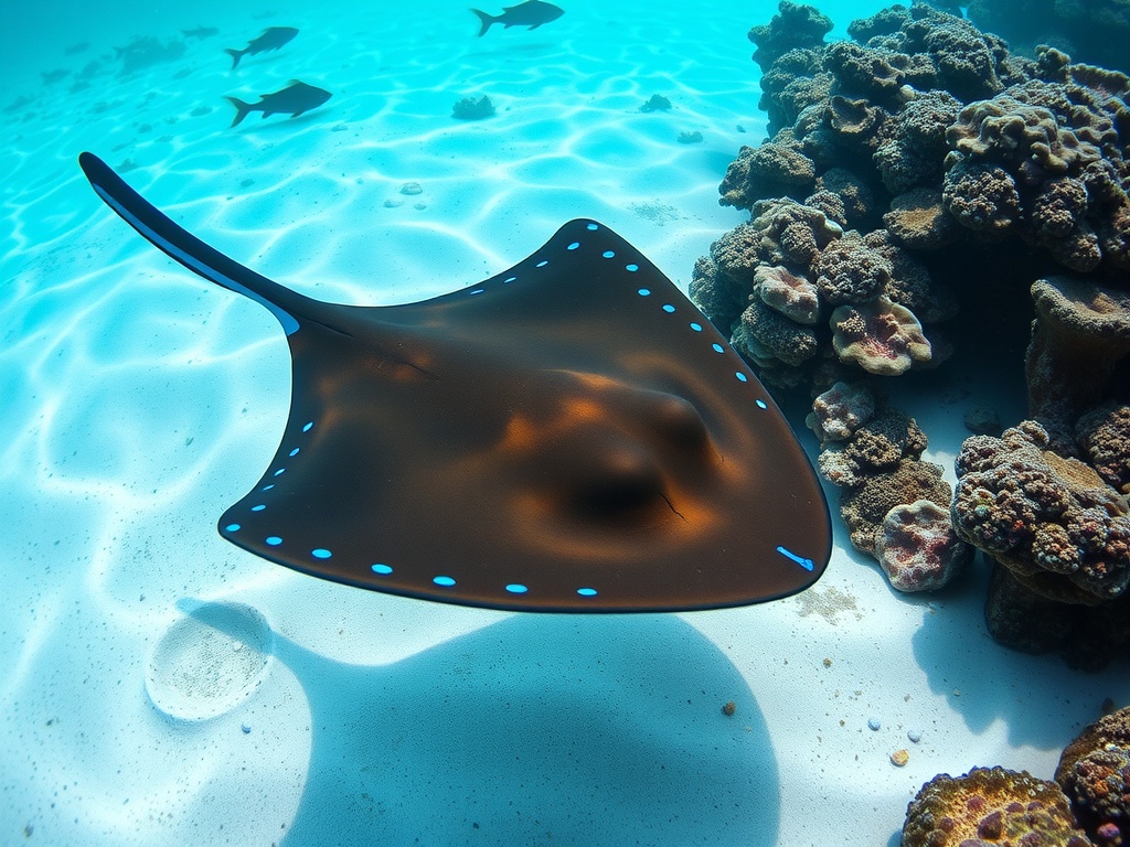 Bluespotted ribbontail ray
