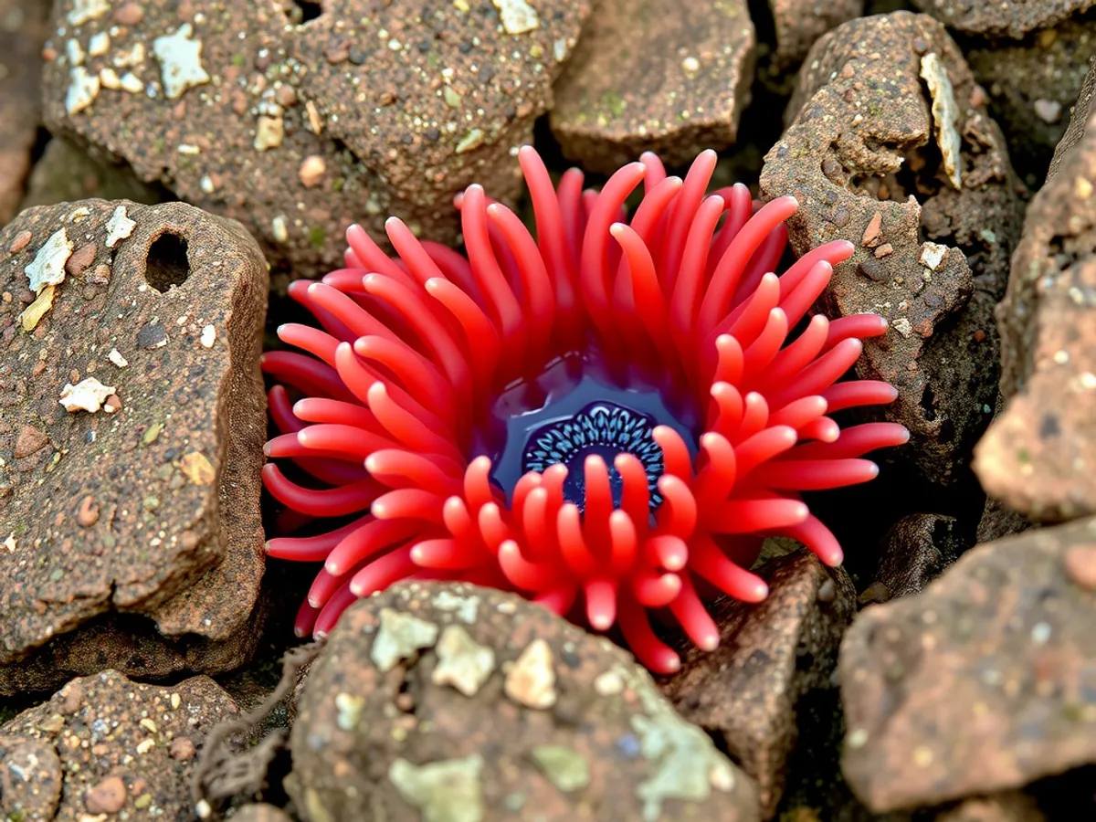 Crimson anemone