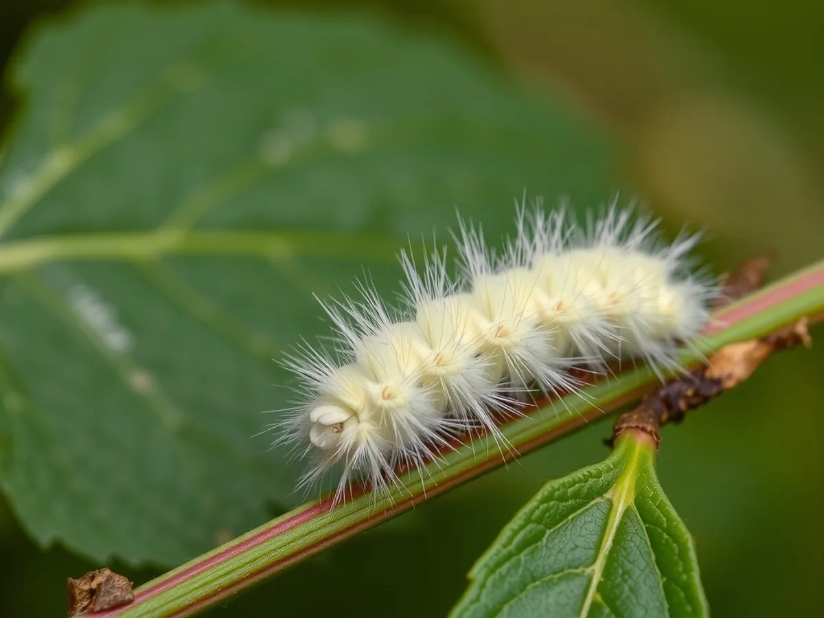 Pale tussock moth caterpillar