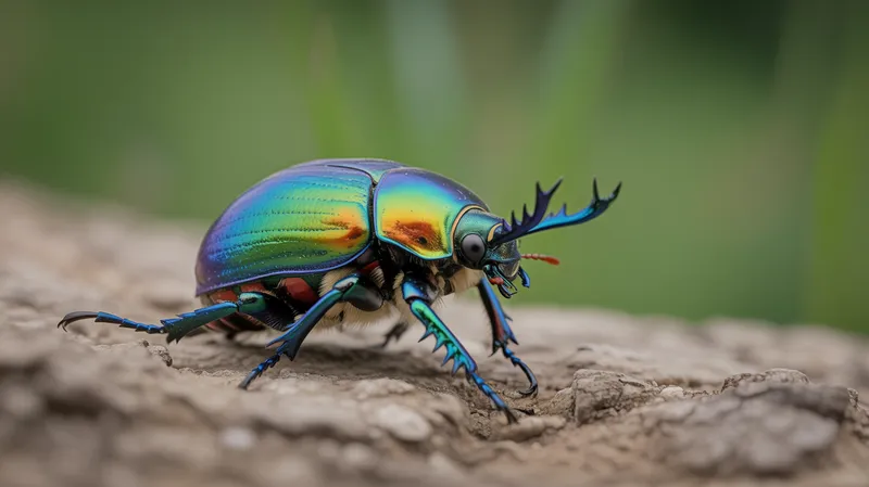 Rainbow scarab beetle