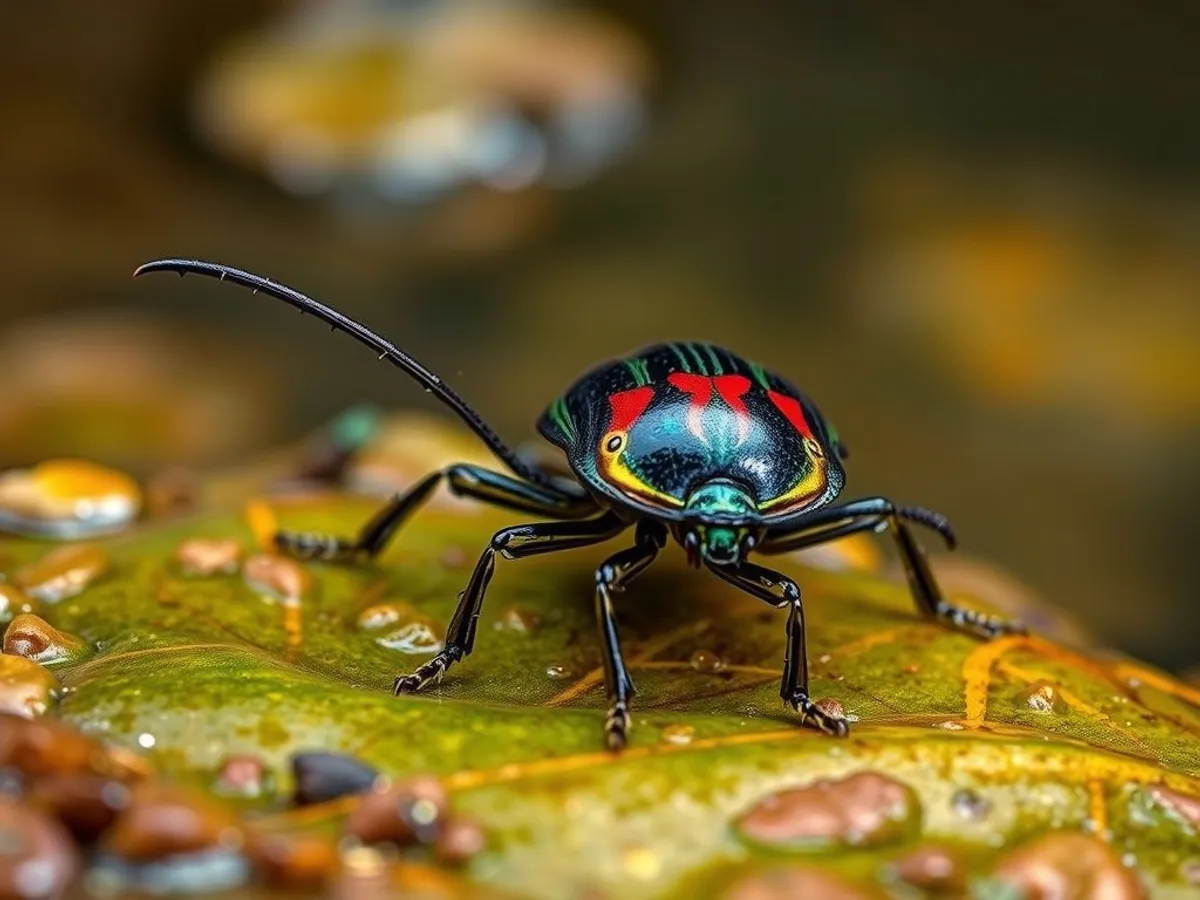 Sunburst diving beetle