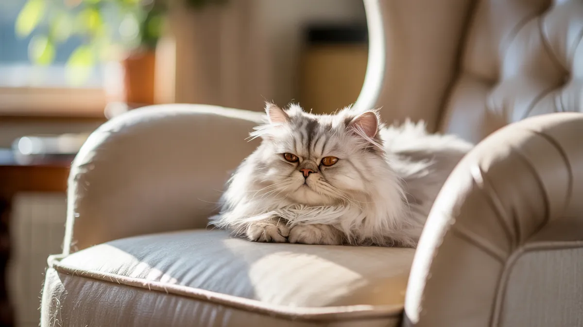 A content cat being stroked