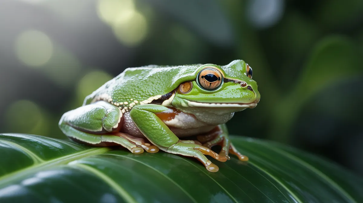Macro of a frog's moist skin