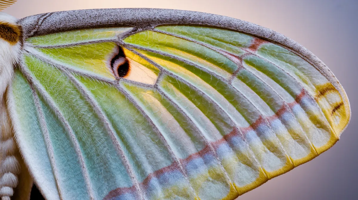 Macro of a moth wing's scales