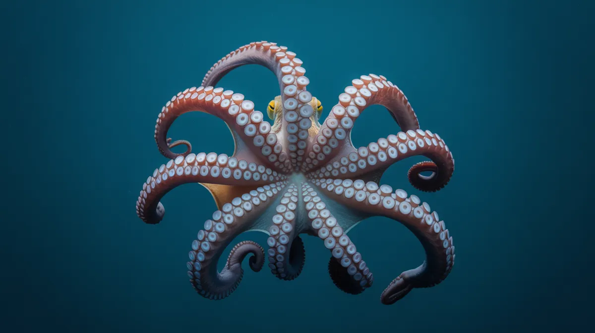 An octopus with arms spread