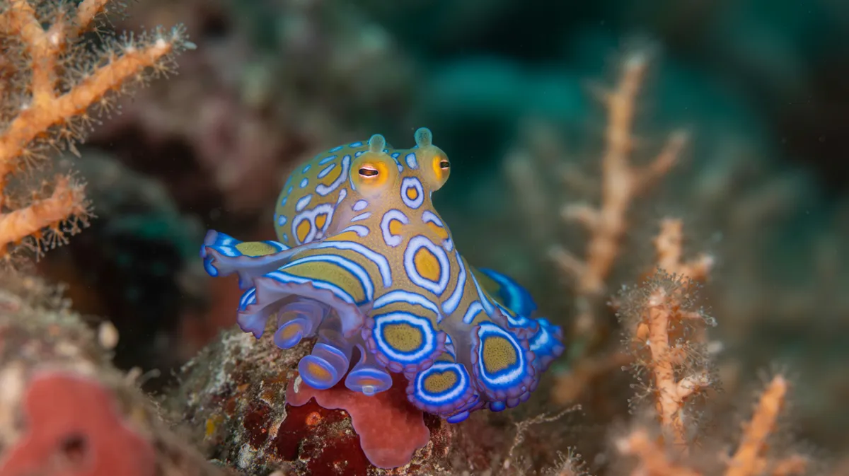 A blue-ringed octopus showing its rings