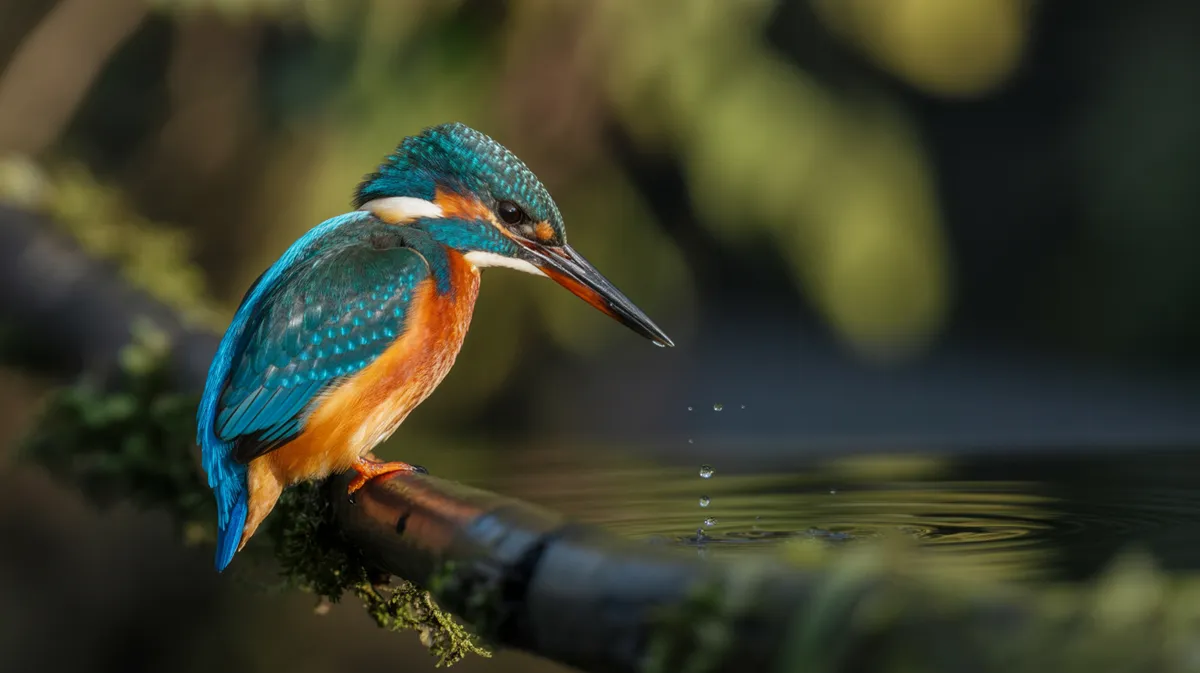 A vividly iridescent kingfisher