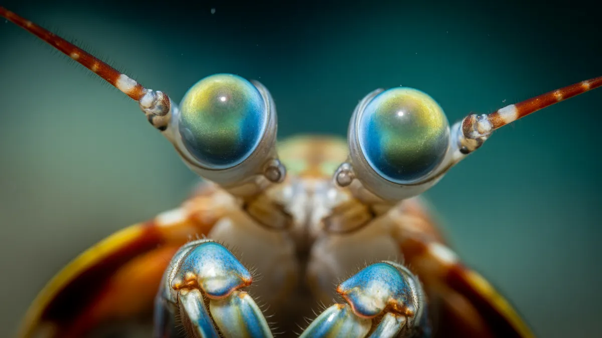 Macro of a mantis shrimp's eyes