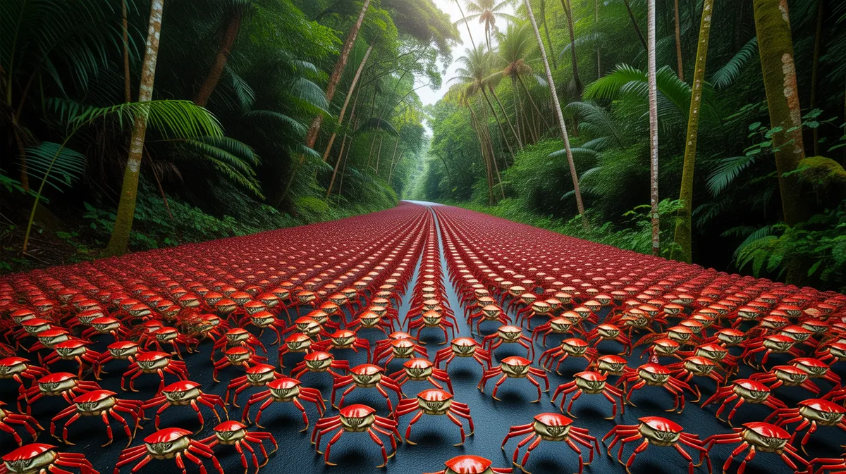 The Red Crab March of Christmas Island