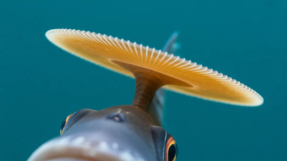 Macro of a remora's suction disc