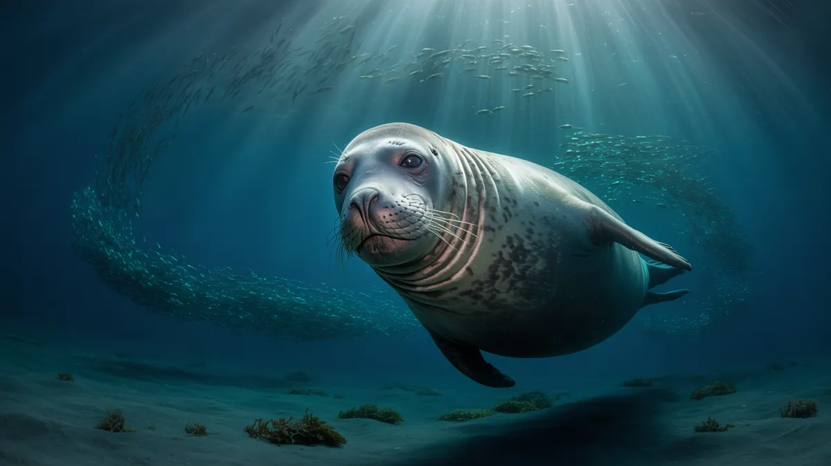 A southern elephant seal underwater
