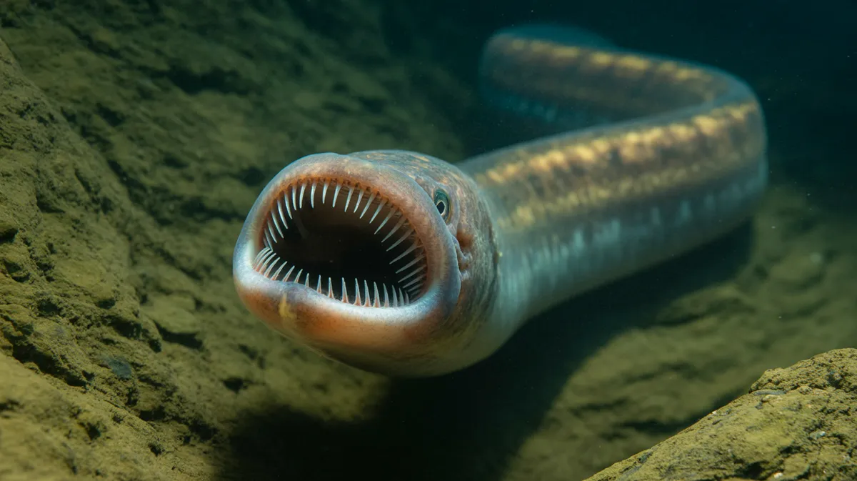 A lamprey sucker mouth