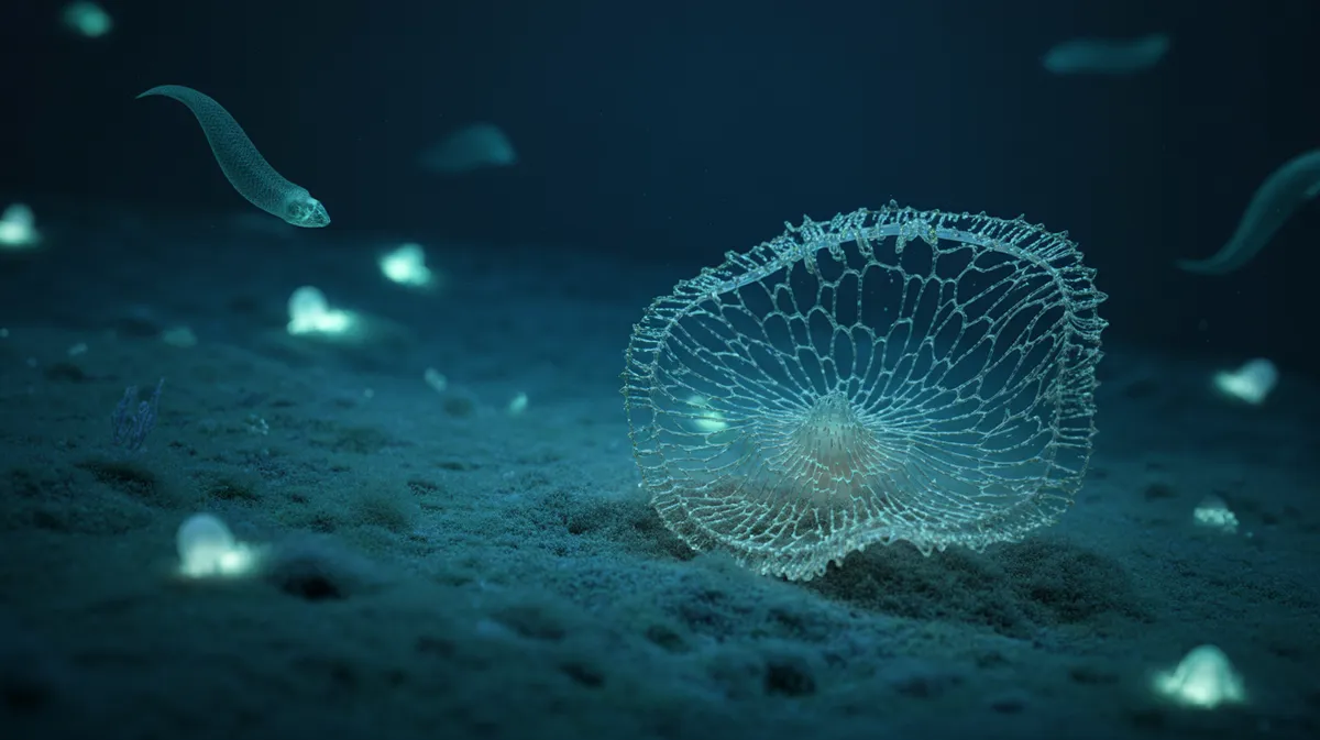 A glass sponge on the seafloor