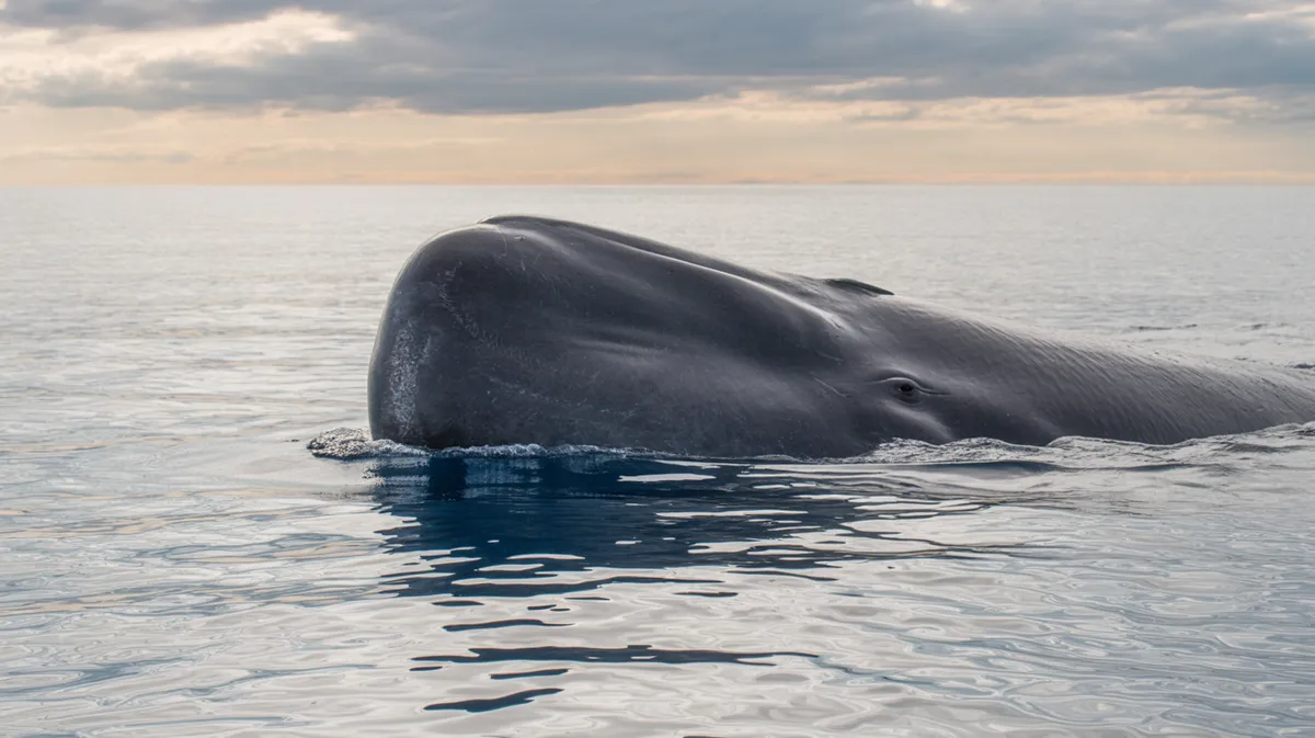 A sperm whale at the surface