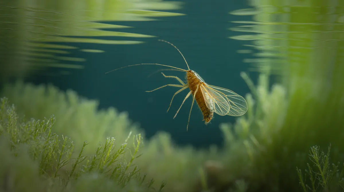 A macro of a water boatman
