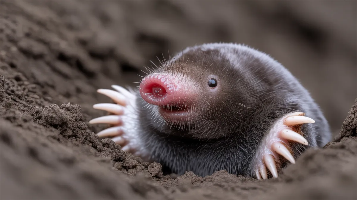 A star-nosed mole showing its tentacled nose