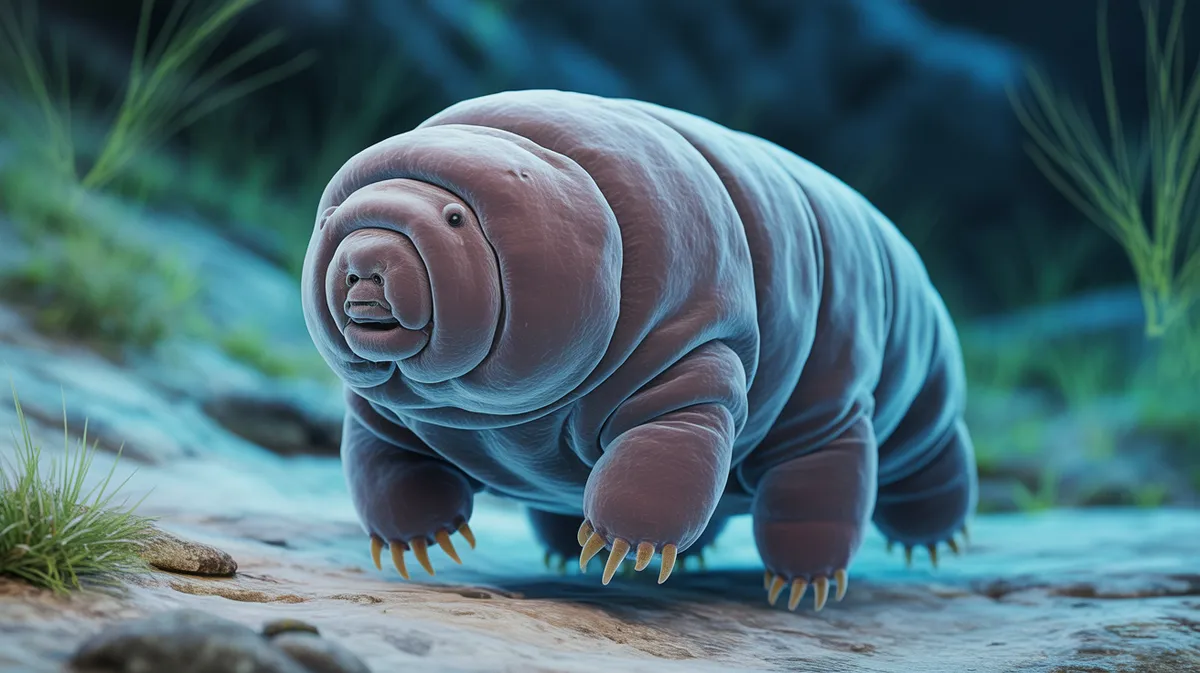A microscopic tardigrade