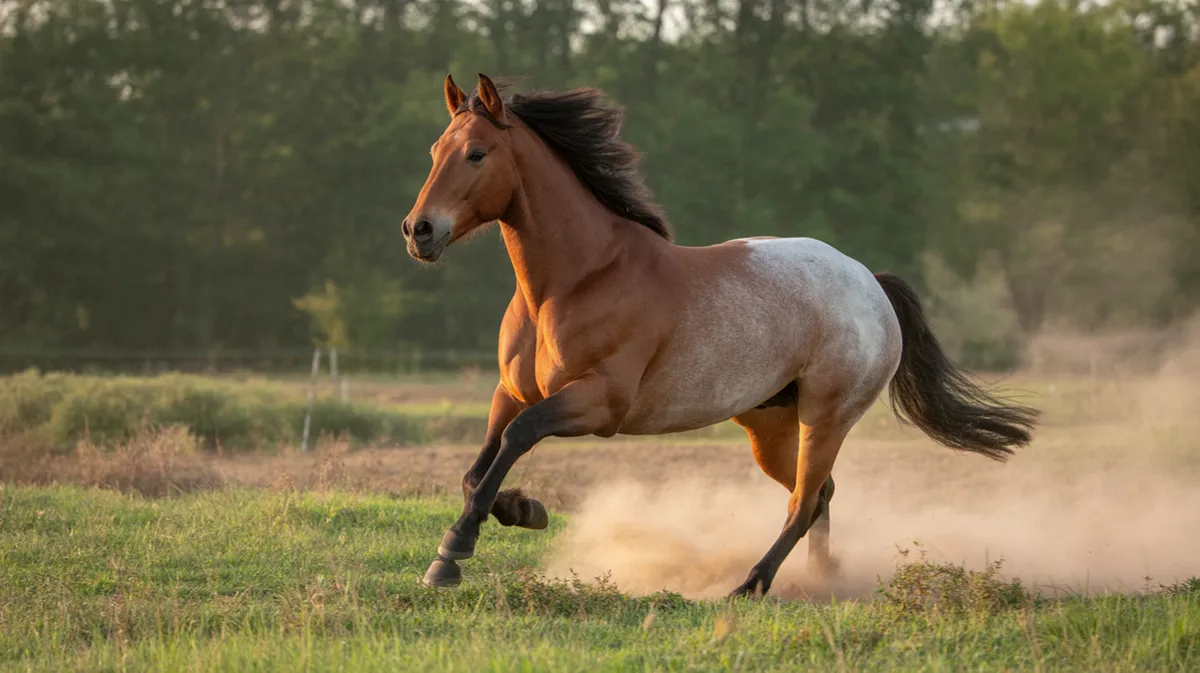 A Quarter Horse galloping