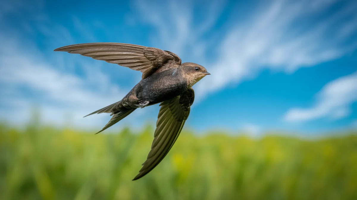 A common swift in flight
