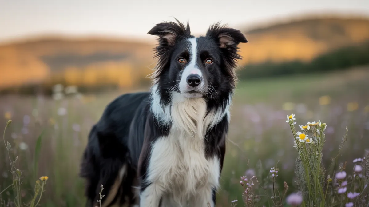 An alert border collie