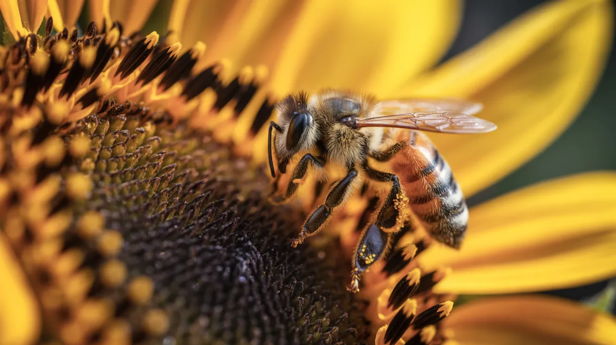 A honeybee on a flower