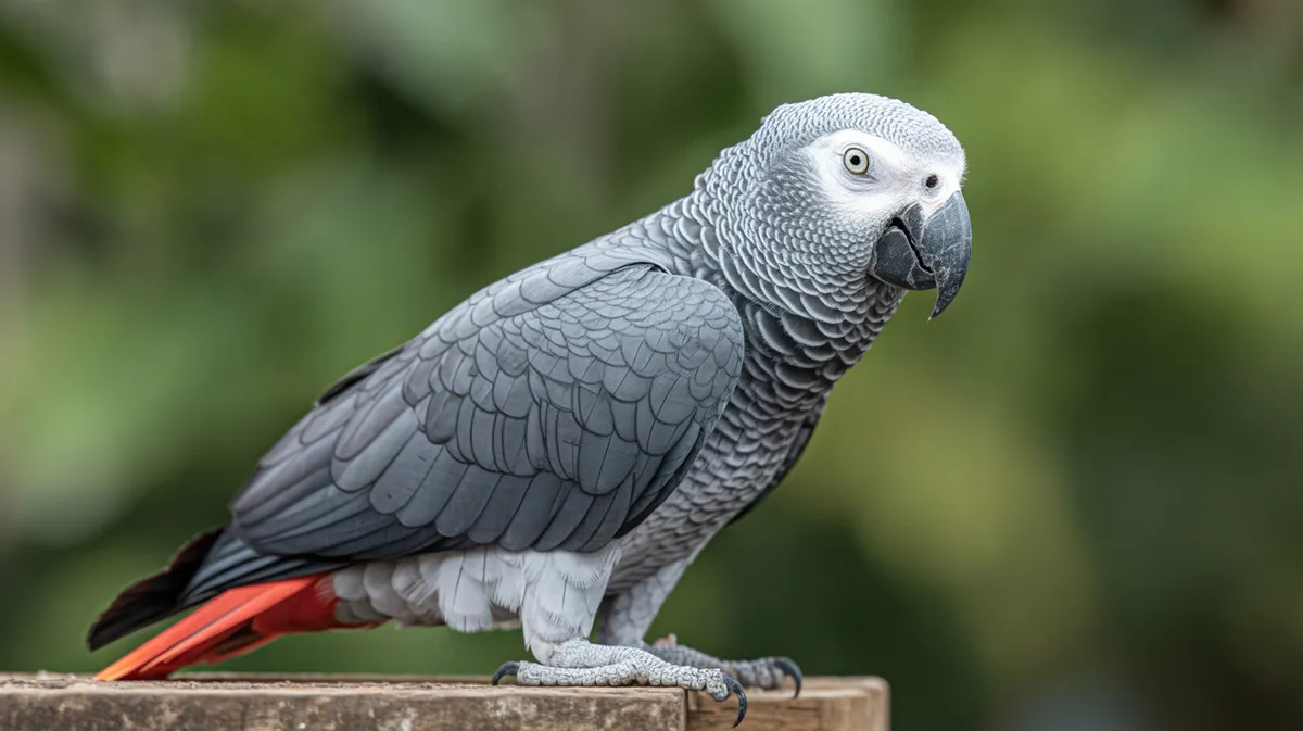 An African grey parrot